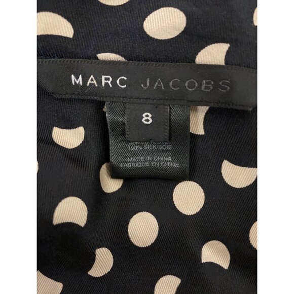 Vintage Marc Jacobs Polka Dot Silk Sleeveless Blouse Size 8 - Picture 11 of 12